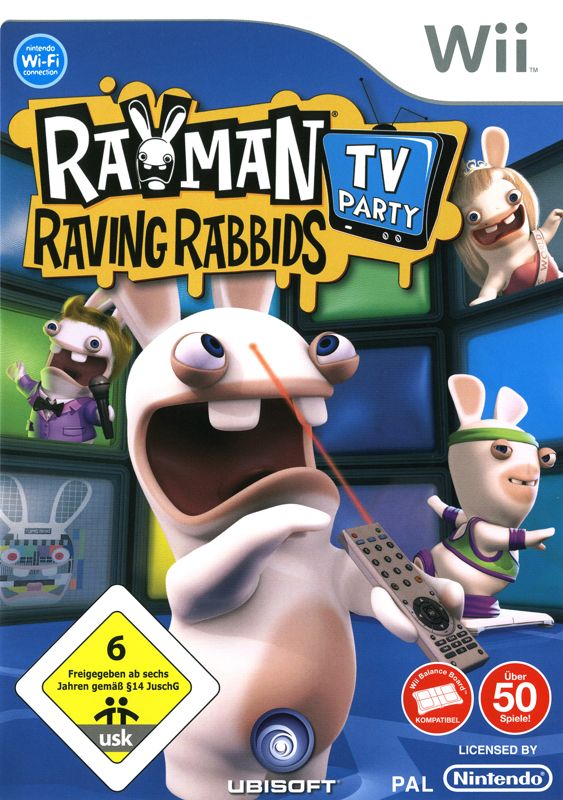Front Cover for Rayman: Raving Rabbids TV Party (Wii)