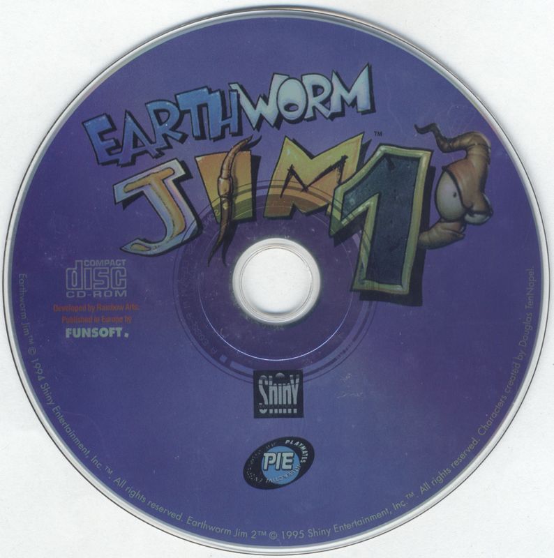 Media for Earthworm Jim 1 & 2: The Whole Can 'O Worms (DOS): Earthworm Jim 1 Disc