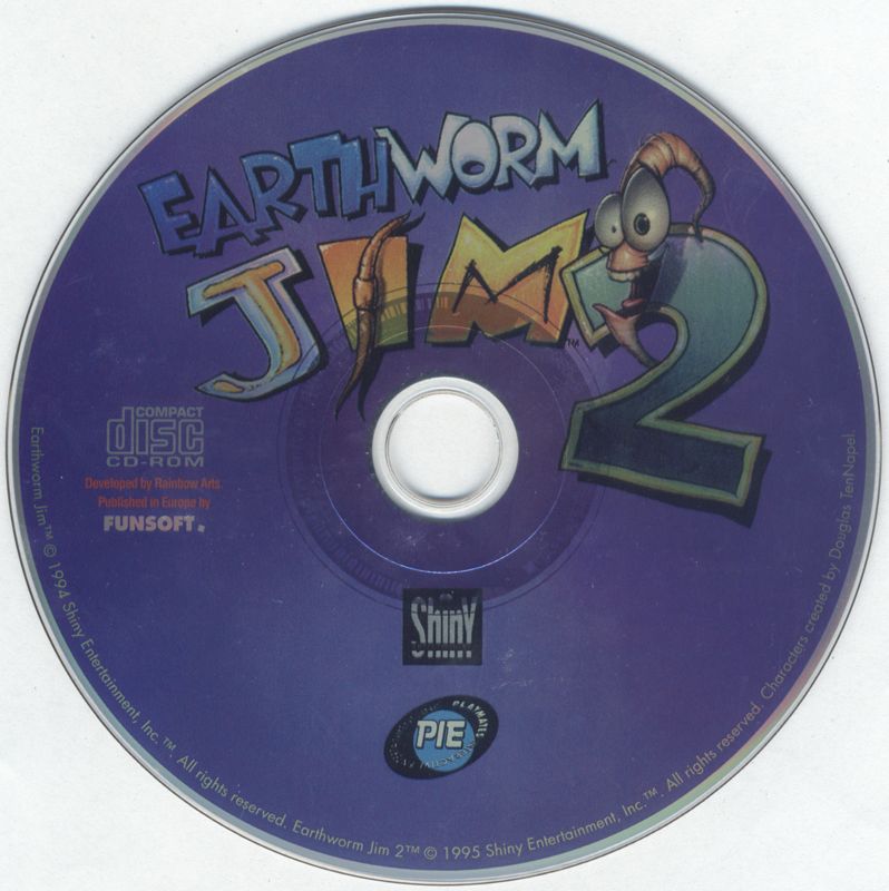 Media for Earthworm Jim 1 & 2: The Whole Can 'O Worms (DOS): Earthworm Jim 2 Disc