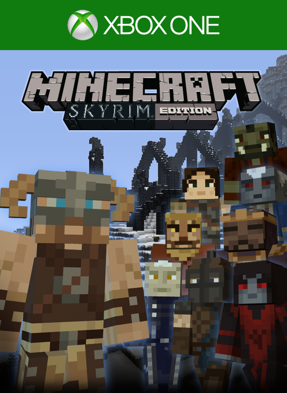 Front Cover for Minecraft: PlayStation 4 Edition - Skyrim Mash-up (Xbox One) (Download release)
