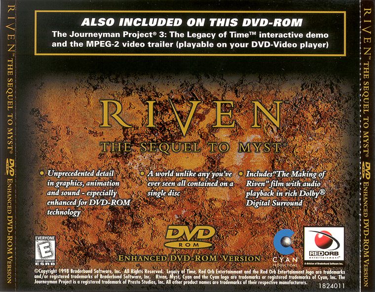 Other for Riven: The Sequel to Myst (Macintosh and Windows) (DVD Version): Jewel Case - Back