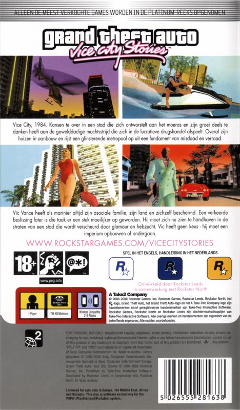 Grand Theft Auto Vice City Stories Cover Or Packaging Material Mobygames 1507