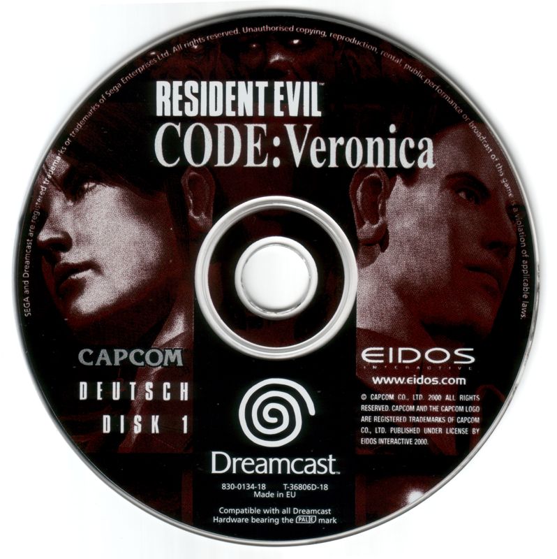Media for Resident Evil: Code: Veronica (Dreamcast): Disc 1/2