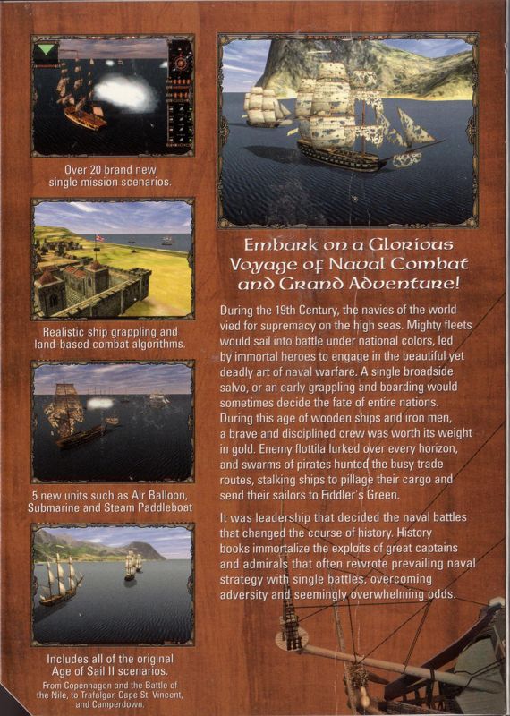 Inside Cover for Age of Sail II: Privateer's Bounty (Windows): Left