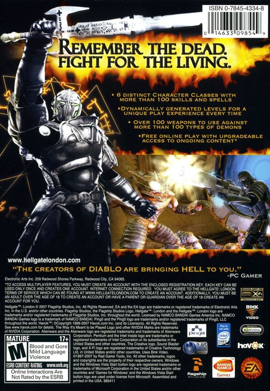 Back Cover for Hellgate: London (Windows)