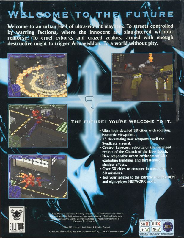 Back Cover for Syndicate Wars (DOS)
