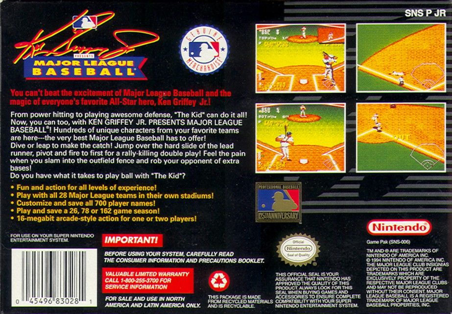 Ken Griffey Jr Presents Major League Baseball cover or packaging material -  MobyGames