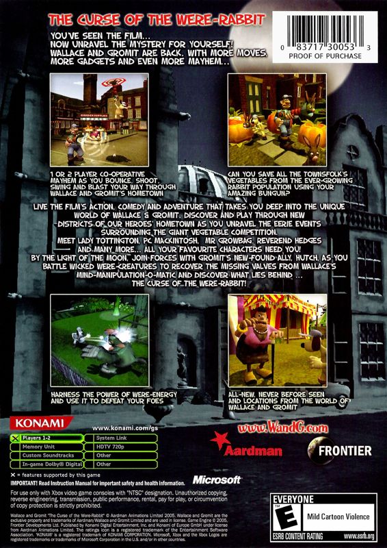 Wallace & Gromit The Curse of the WereRabbit cover or packaging material MobyGames