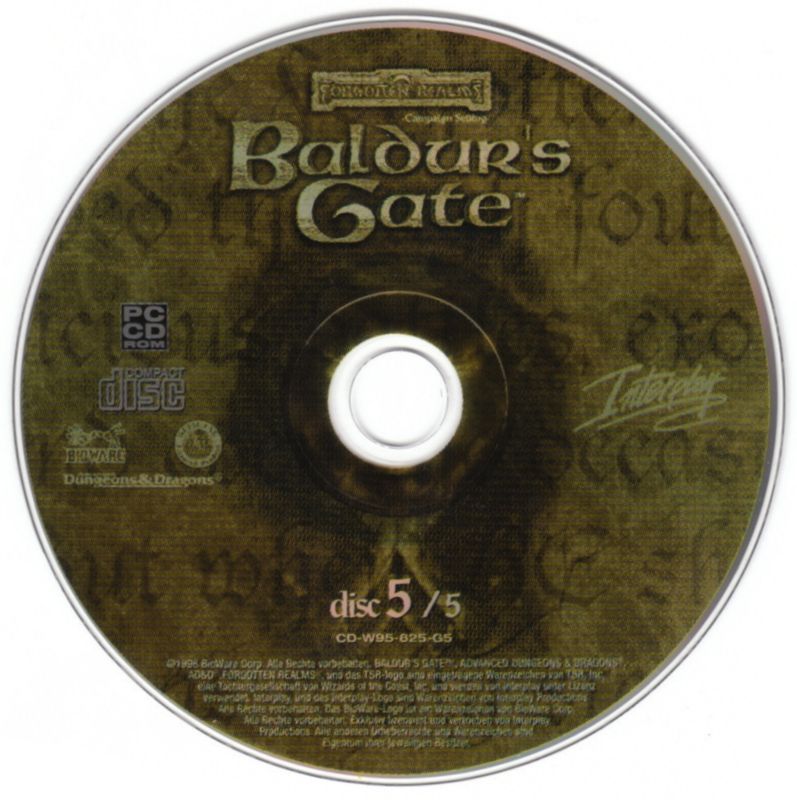 Media for Baldur's Gate: The Original Saga (Windows): Baldur's Gate - Disc 5/5