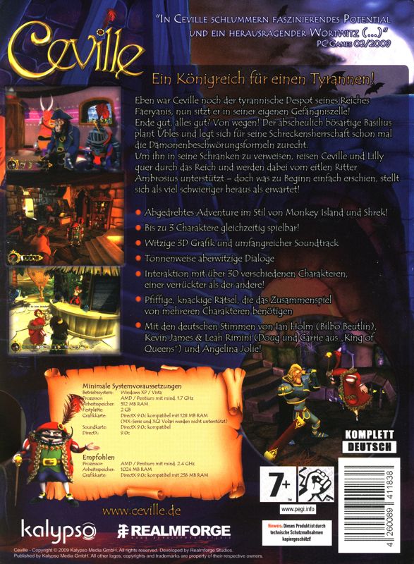 Back Cover for Ceville (Windows)