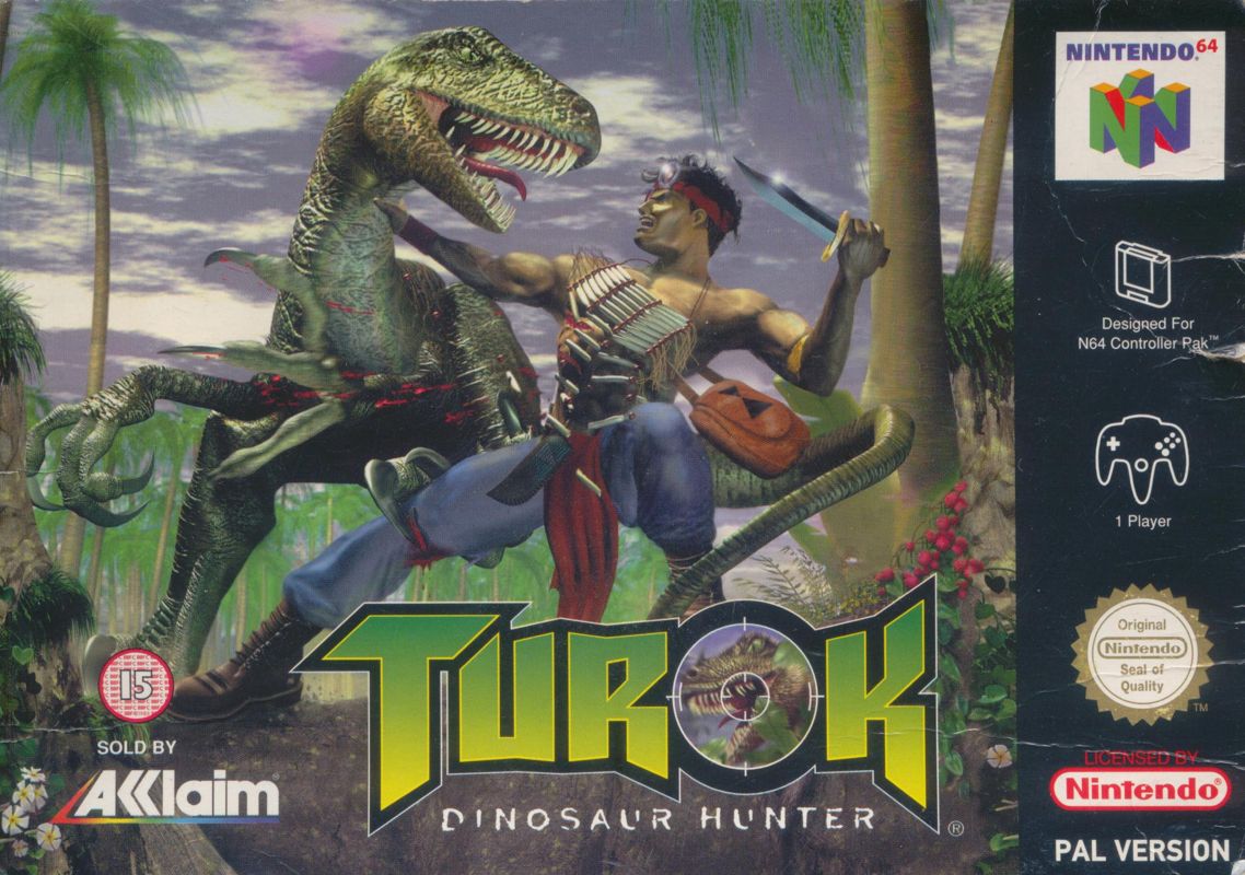 Front Cover for Turok: Dinosaur Hunter (Nintendo 64) (Rerelease)