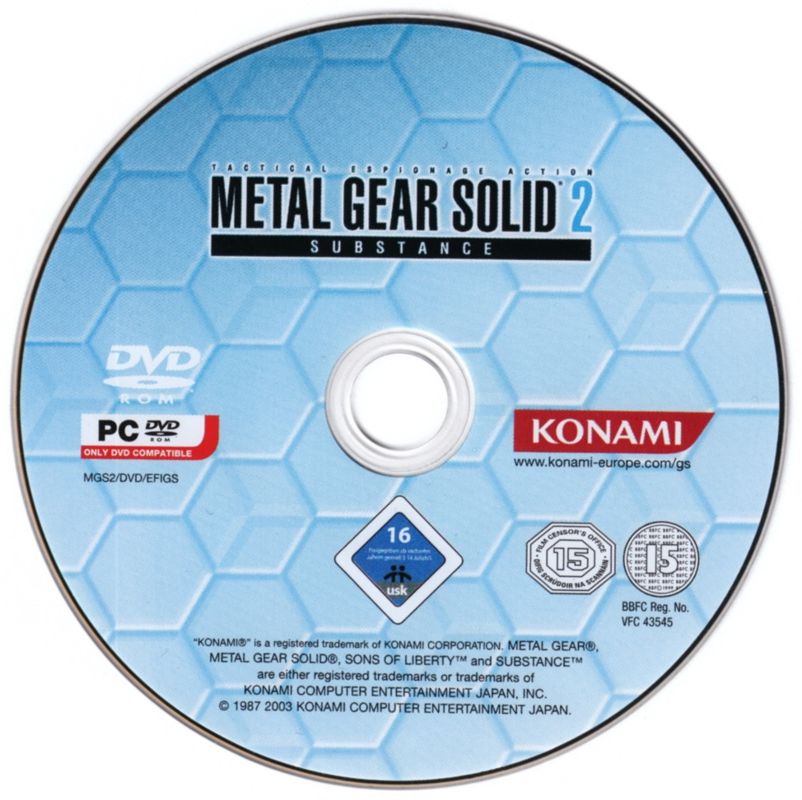 Media for Metal Gear Solid 2: Substance (Windows) (Software Pyramide release)