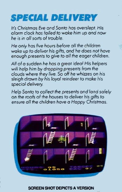 Back Cover for Special Delivery: Santa's Christmas Chaos (Atari 8-bit)
