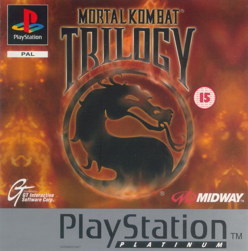 Front Cover for Mortal Kombat Trilogy (PlayStation) (Platinum release)