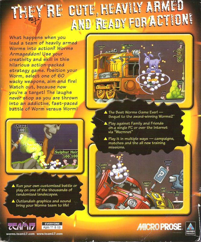 Back Cover for Worms: Armageddon (Windows)