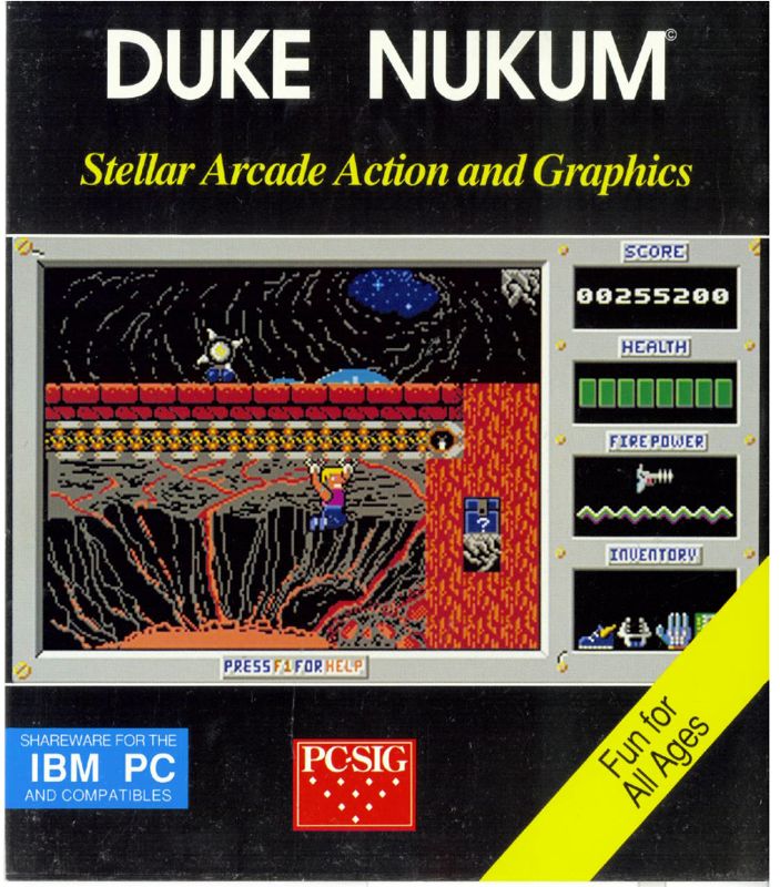 Front Cover for Duke Nukem (DOS) (PC-SIG release (as Duke Nukum))