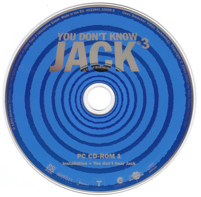 Media for You Don't Know Jack: Volume 4 - The Ride (Windows): Installation + You Don't Hear Jack Disc