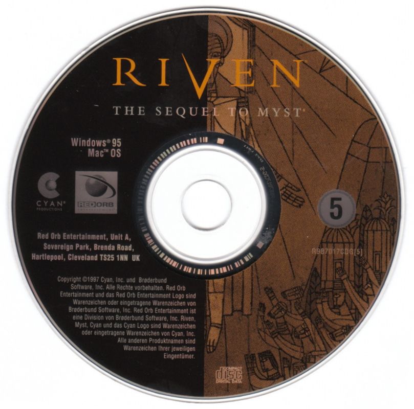 Media for Riven: The Sequel to Myst (Windows): Disc 5