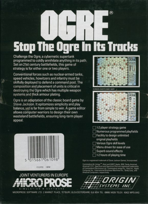 Back Cover for Ogre (DOS)