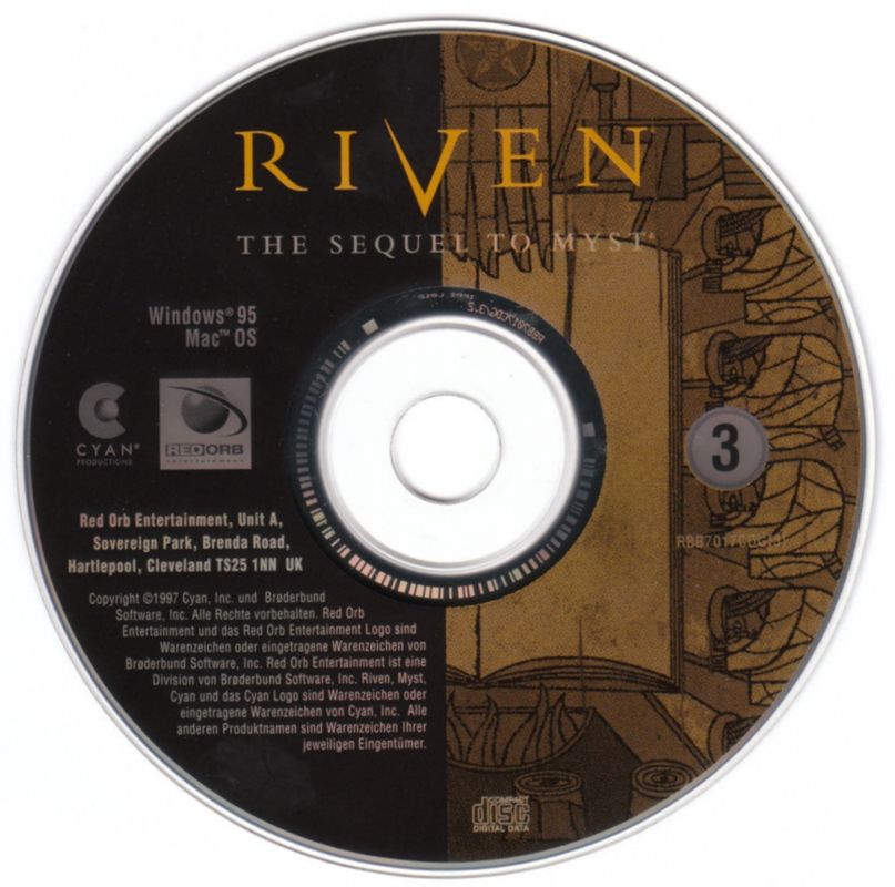 Media for Riven: The Sequel to Myst (Windows): Disc 3
