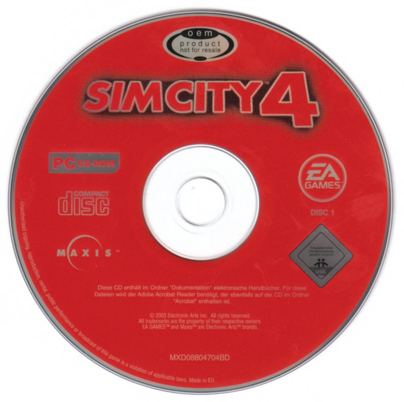 Media for SimCity 4 (Windows) (Software Pyramide release): Disc 1