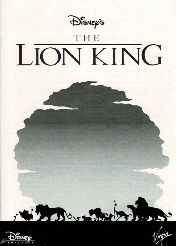 Manual for The Lion King (DOS): Additional Notes - Front