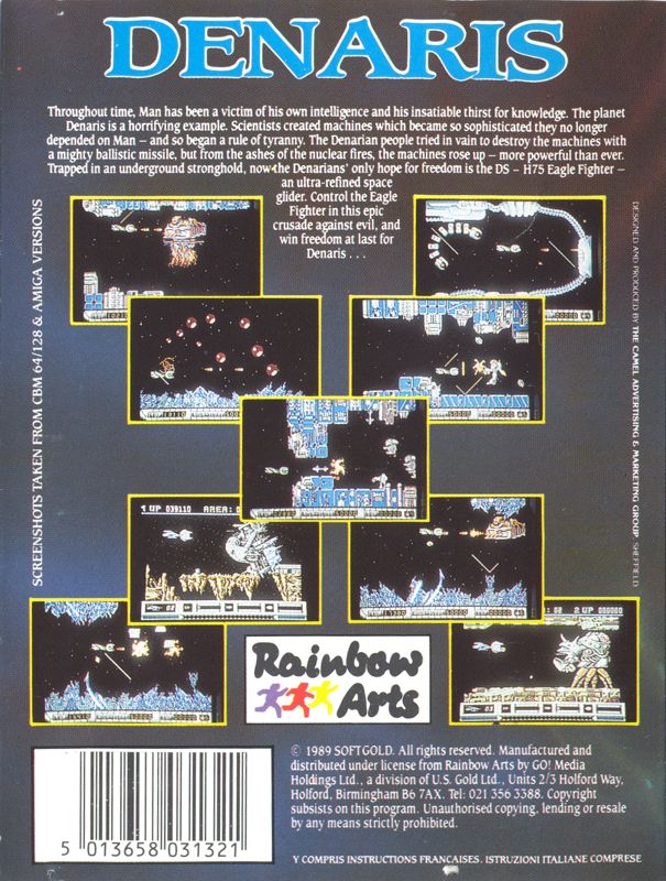 Back Cover for Katakis (Commodore 64)