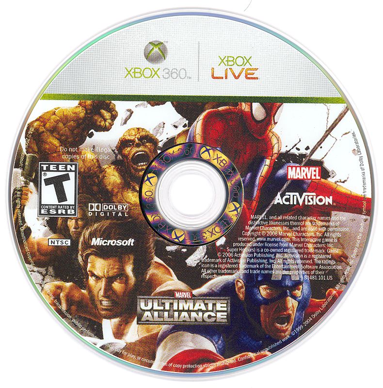 Media for Marvel Ultimate Alliance (Xbox 360)