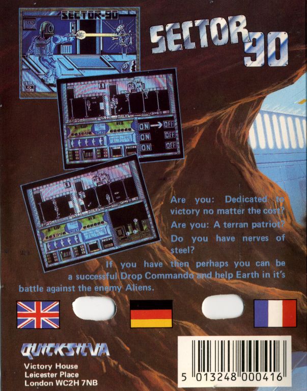Back Cover for Sector 90 (ZX Spectrum)