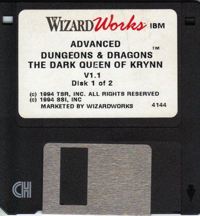 Media for Advanced Dungeons & Dragons: Collectors Edition Vol.2 (DOS): The Dark Queen of Krynn Disc 1