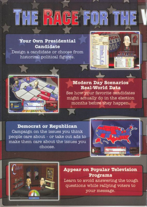 Inside Cover for The Political Machine 2008 (Windows): Left Flap