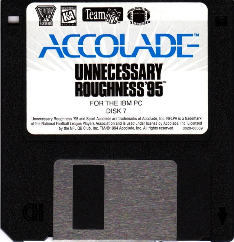 Media for Unnecessary Roughness '95 (DOS): Disk 7/7
