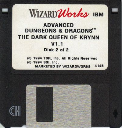 Media for Advanced Dungeons & Dragons: Collectors Edition Vol.2 (DOS): The Dark Queen of Krynn Disc 2