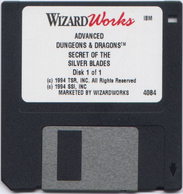 Media for Secret of the Silver Blades (DOS) (1995 Wizard Works release)