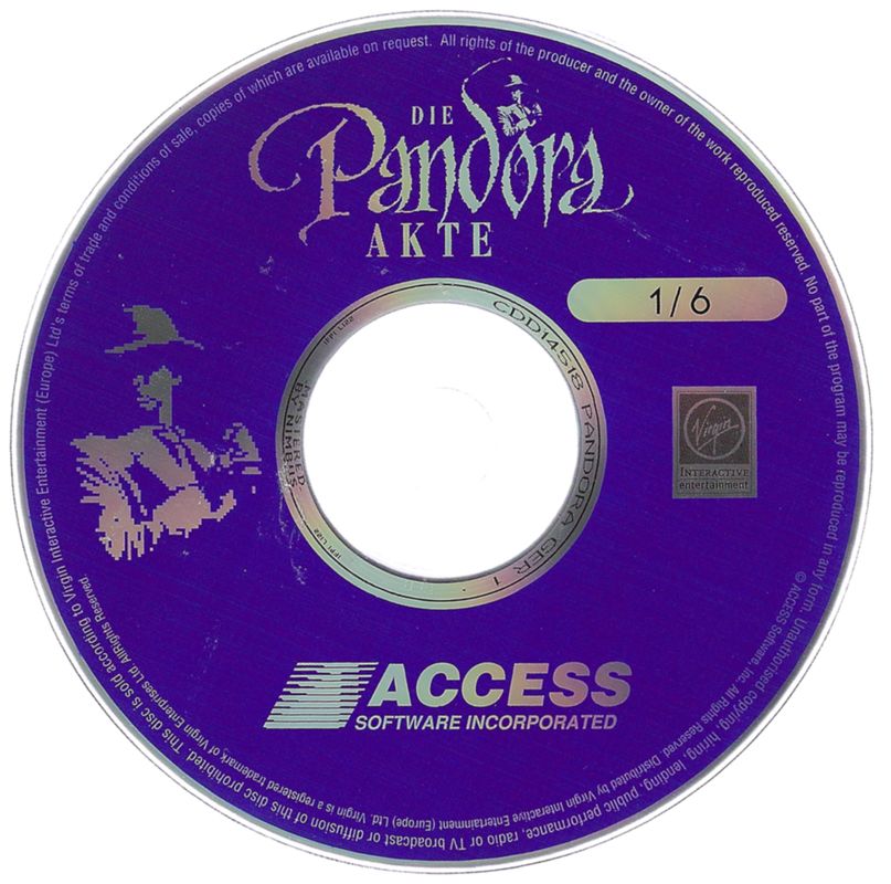Media for The Pandora Directive (DOS): Disc 1
