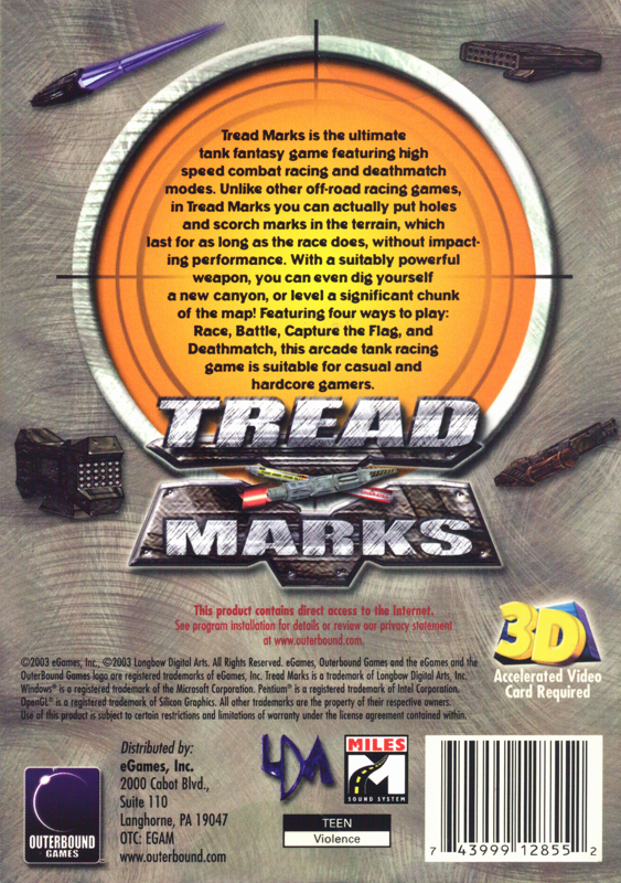 Back Cover for Tread Marks (Windows)