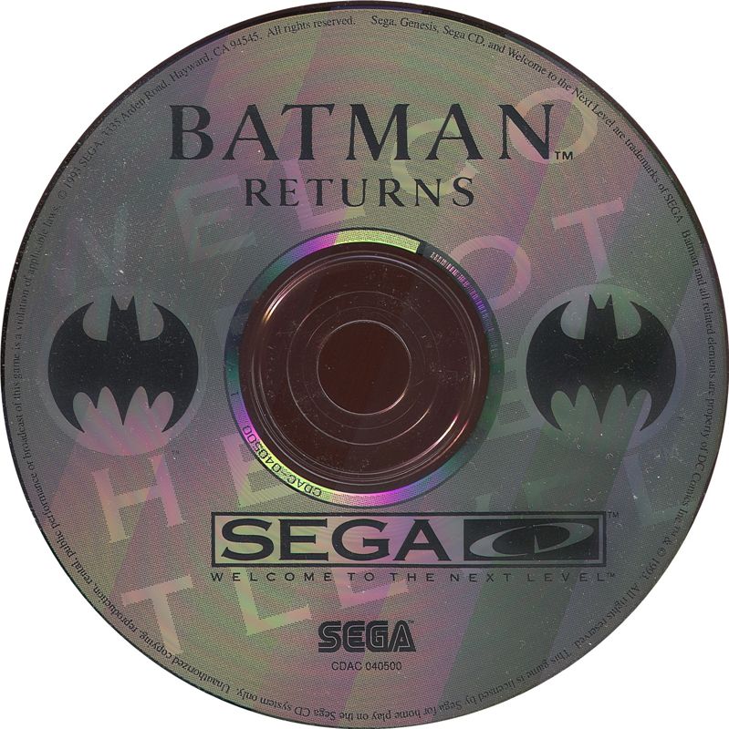 Media for Batman Returns (SEGA CD)