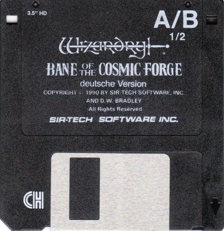 Media for Wizardry: Bane of the Cosmic Forge (DOS) (3.5" floppy release): Disk 1/2