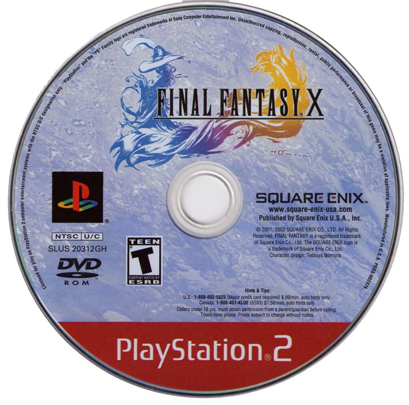 Media for Final Fantasy X (PlayStation 2) (Greatest Hits release)