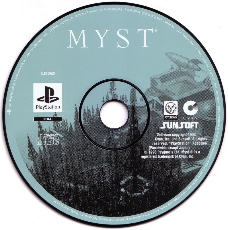 Media for Myst (PlayStation)