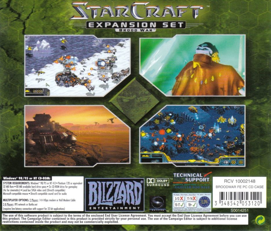 Other for StarCraft: Brood War (Windows) (1st German release (game in English, box in German)): Jewel Case - Back