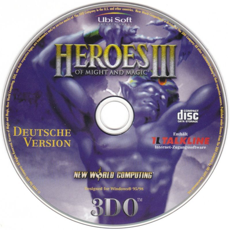 Media for Heroes of Might and Magic Trilogy (Windows): Heroes of Might and Magic III - Disc