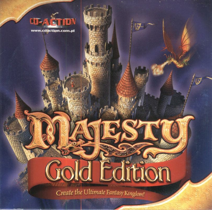 Front Cover for Majesty: The Fantasy Kingdom Sim - Gold Edition (Windows) (Bundled with CD-Action Magazine)