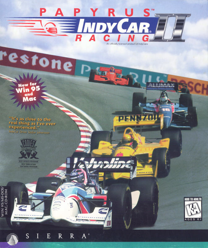 Front Cover for IndyCar Racing II (DOS and Macintosh and Windows)