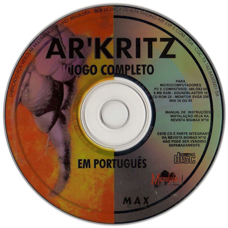 Media for Ar'Kritz the Intruder (DOS) (BIGMAX N°10 Covermount)