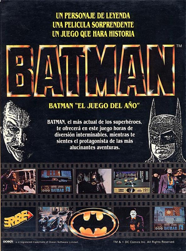 Back Cover for Batman (MSX)