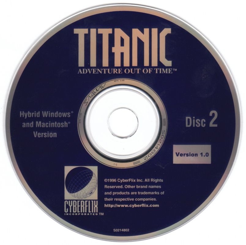 Media for Titanic: Adventure Out of Time (Macintosh and Windows and Windows 3.x): Disc 2/2