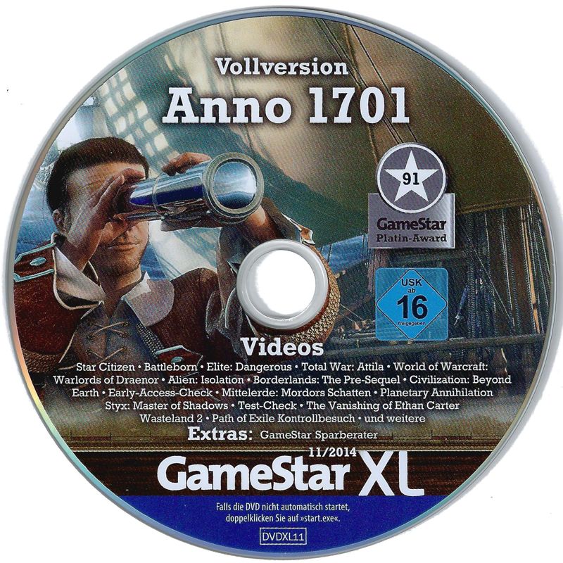 Media for 1701 A.D. (Windows) (GameStar XL 11/2014 covermount)