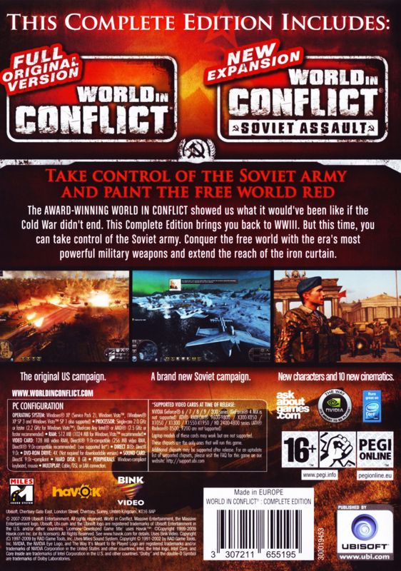 Back Cover for World in Conflict: Soviet Assault (Windows)