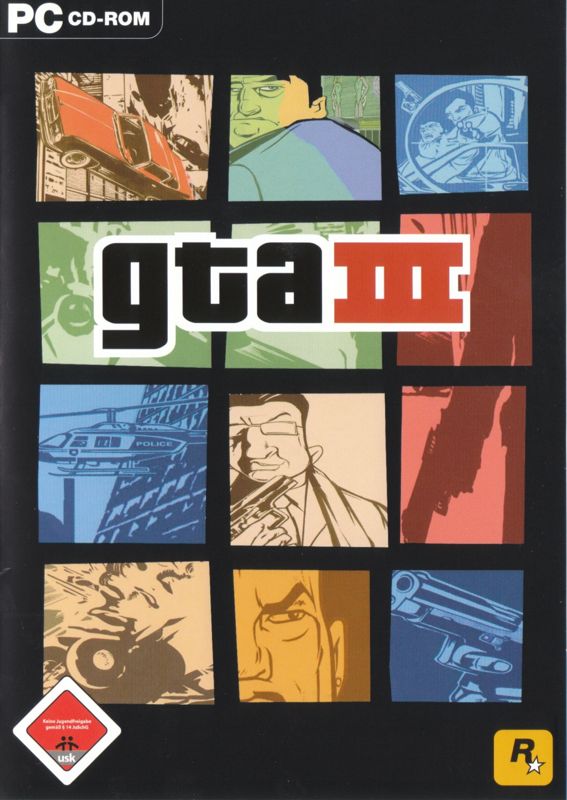 Front Cover for Grand Theft Auto III (Windows) ("Re-release" (new layout of USK-symbol and USK-symbol on discs))